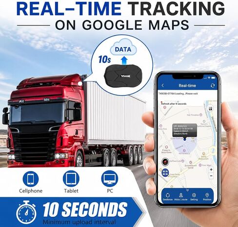 Winnes 4G GPS Tracker for Vehicles No Subscription,180-Day Standby TK905B | 10000mAh Long Battery 、Built-In Microphone、10s Updates、Real-Time Tracking、Global Coverage、Magnetic, Hidden & IP67 Waterproof in Kuwait