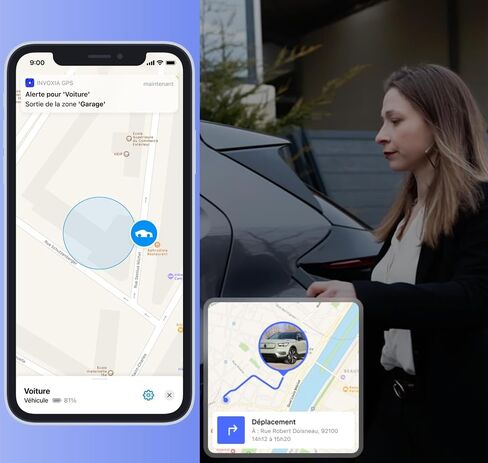 Invoxia GPS Tracker PRO - Real-Time Location - No Included Subscription - for Cars, Motorcycles, Bicycles, Children - Motion and Tilt Alerts - 4G LTE-M Network - Up to 3 Months of Battery Life in Saudi Arabia