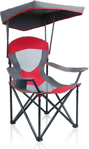 ALPHA CAMP Heavy Duty Canopy Camping Chairs with Adjustable Sunshade | Heavy duty 400 LBS, Steel Frame, Sturdy, Ergonomic,600D Oxford fabric ,Phone holder Cup holder,Carry Bag,Easy to set up in Saudi Arabia
