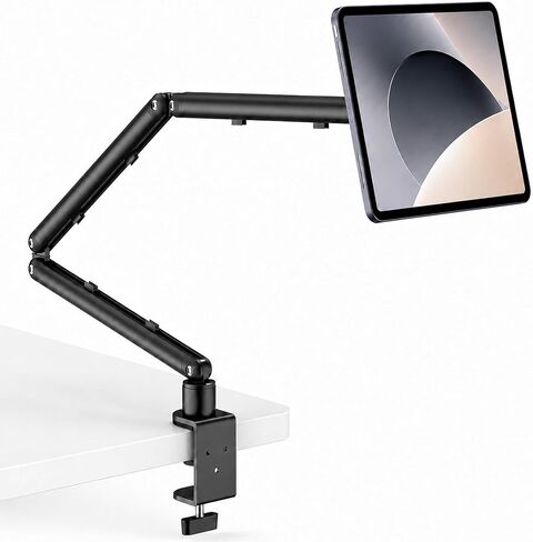 Magnetic iPad Holder for Desk, Adjustable Tablet Stand for Bed with N52 | Strong Magnet, Sturdy Aluminum Tablet Arm Mount Fits 4.7-13.5" iPad Pro/Air/Mini, Kindles, Phones, Kitchen, Work, Video Call in Saudi Arabia