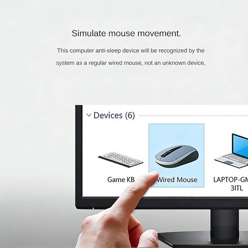 Mouse Jiggler USB Mouse Simulator with 3 Adjustable Speed Modes, Undetectable Anti-Sleep Device for Computer, Driver-Free Plug and Play, Compatible with Windows/Mac/Linux, Black in Saudi Arabia