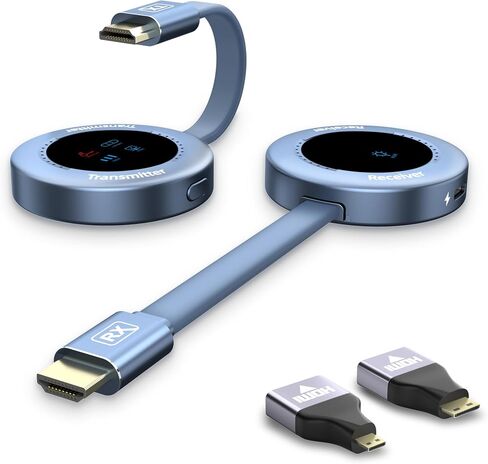 Wireless Hdmi Transmitter and Receiver, Wireless HD Extender Plug & Play Portable 2.4G/5G with LED Screen Wireless Hdmi Kit for Streaming Video and Audio to Monitor from Laptop/Pc/Tv Box/Projector in Saudi Arabia