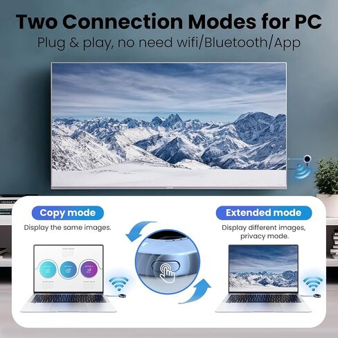Wireless Hdmi Transmitter and Receiver, Wireless HD Extender Plug & Play Portable 2.4G/5G with LED Screen Wireless Hdmi Kit for Streaming Video and Audio to Monitor from Laptop/Pc/Tv Box/Projector in Saudi Arabia