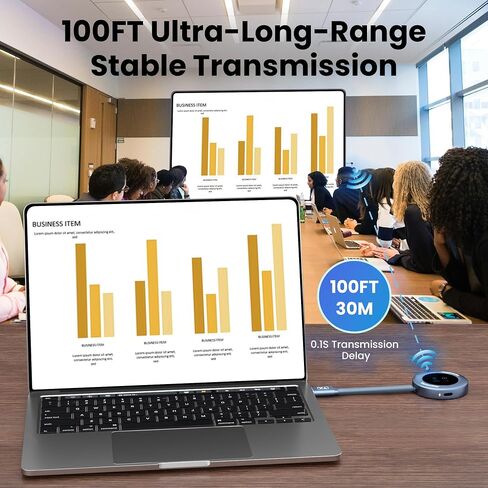 Wireless Hdmi Transmitter and Receiver, Wireless HD Extender Plug & Play Portable 2.4G/5G with LED Screen Wireless Hdmi Kit for Streaming Video and Audio to Monitor from Laptop/Pc/Tv Box/Projector in Saudi Arabia