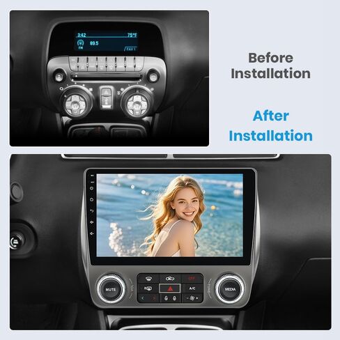ستيريو راديو السيارة Junsun لسيارة Chevy Camaro 2010-2015 CarPlay Android Auto | ذاكرة وصول عشوائي سعة 2 جيجابايت وذاكرة قراءة فقط 64 جيجابايت تدعم تقنية Bluetooth 5.0 ونظام تحديد المواقع والملاحة DSP SWC الرؤية الخلفية AM/FM in Kuwait