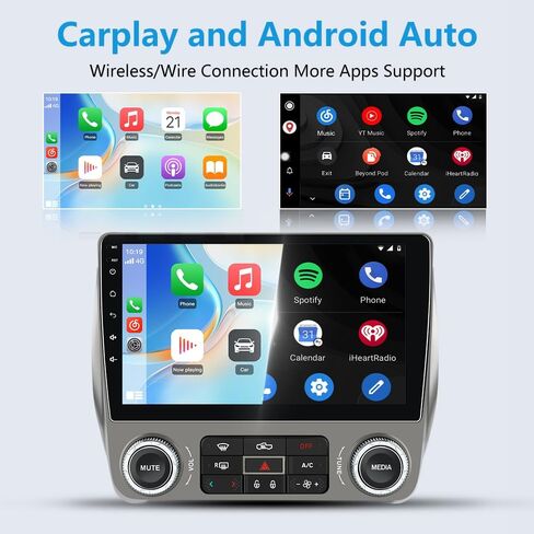 ستيريو راديو السيارة Junsun لسيارة Chevy Camaro 2010-2015 CarPlay Android Auto | ذاكرة وصول عشوائي سعة 2 جيجابايت وذاكرة قراءة فقط 64 جيجابايت تدعم تقنية Bluetooth 5.0 ونظام تحديد المواقع والملاحة DSP SWC الرؤية الخلفية AM/FM in Kuwait