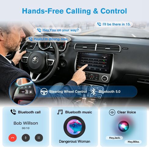 ستيريو راديو السيارة Junsun لسيارة Chevy Camaro 2010-2015 CarPlay Android Auto | ذاكرة وصول عشوائي سعة 2 جيجابايت وذاكرة قراءة فقط 64 جيجابايت تدعم تقنية Bluetooth 5.0 ونظام تحديد المواقع والملاحة DSP SWC الرؤية الخلفية AM/FM in Kuwait