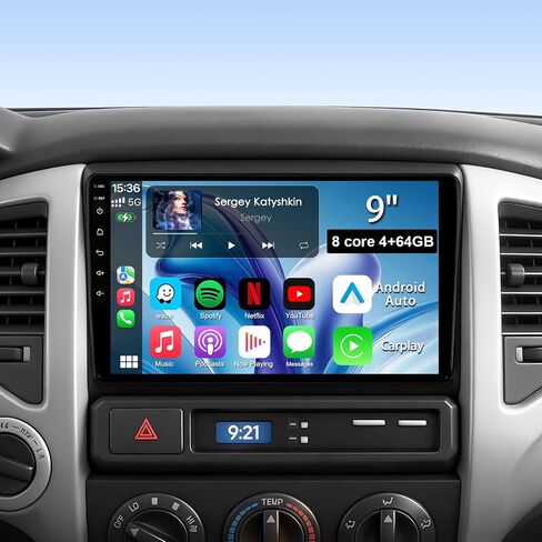 8 Core 64GB ROM Car Radio Stereo for Toyota Tacoma 2005-2015, 9" QLED HD Touch Screen Android 13 Head Unit with Carplay/Android Auto/5GHz WiFi/DSP/1080P Backup Camera/SWC/AM & FM Radio in Saudi Arabia