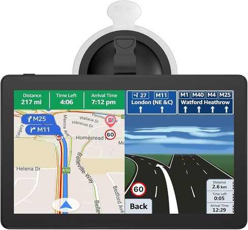 GPS Navigation for Car, 2026 Map 9 inch Touch Screen Car GPS 256-16GB, Voice Turn Direction Guidance, Support Speed and Red Light Warning, Pre-Installed North America Lifetime map Free Update in Kuwait