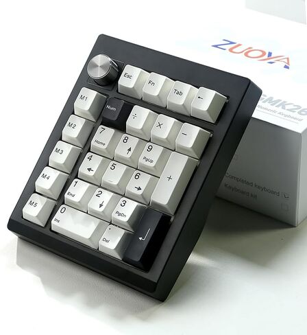 GMK26 لوحة أرقام ميكانيكية، عبر لوحة مفاتيح ماكرو BT5.0/2.4 جيجا هرتز/النوع C لوحة أرقام لاسلكية RGB HotSwap لوحات مفاتيح رقمية مع مقبض، PBT Keycaps Gasket لوحة مفاتيح أرقام قابلة لإعادة الشحن للكمبيوتر المحمول المكتبي (أسود) in Kuwait