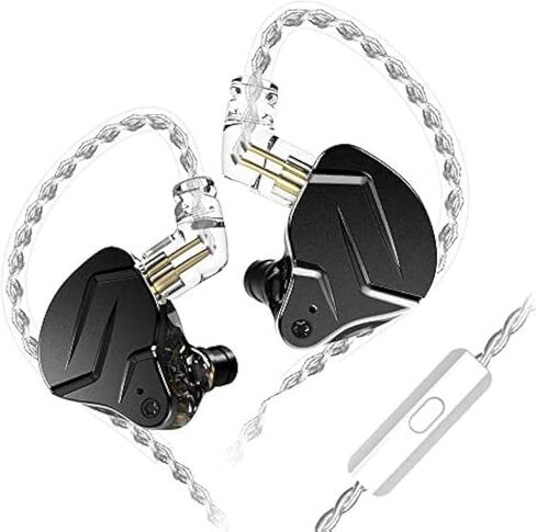 KZ ZSN PRO X Wired Earbuds, in-Ear Monitor Headphones with Dual Driver-Clear Sound and Ergonomic Custom-Fit Earpieces (S/M/L),Gaming Earbuds,3.5mm Jack for Phones Computer Laptops (Black Without Mic) in Saudi Arabia