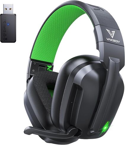 Vakedy Wireless Gaming Headset for PS5,PS4,PC,Switch, 2.4GHz USB & BT 5.4 | Noise Canceling Mic, Lossless Audio-50H Batt, Works with PS4, Mac & Mobile, Ideal for Fortnite & Call of Duty & RGB in Saudi Arabia