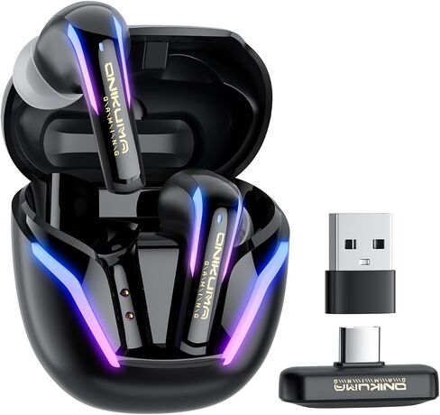 ONIKUMA GAMING T27 Wireless Gaming Headset, 2.4GHz Bluetooth 5.3,20ms Ultra Low Latency, 13mm Dynamic Coil Driver, ENC Noise Cancelling Microphone for PS5, PC, Meta Quest 3 in Saudi Arabia