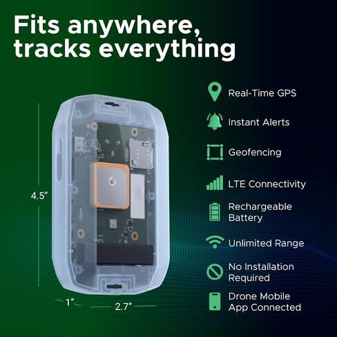 Drone XT Battery Powered Magnetic GPS Asset Tracker, Powered by AT&T LTE in Saudi Arabia