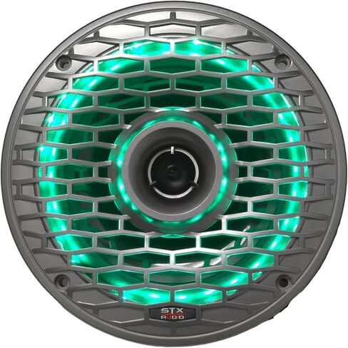 STX Audio MX65.2G 6.5-Inch 2-Way RGB LED Marine Coaxial Speakers, 350W Max, 4 Ohms, Water-Resistant with Remote Control for RGB Illumination (2 Speakers) in Saudi Arabia