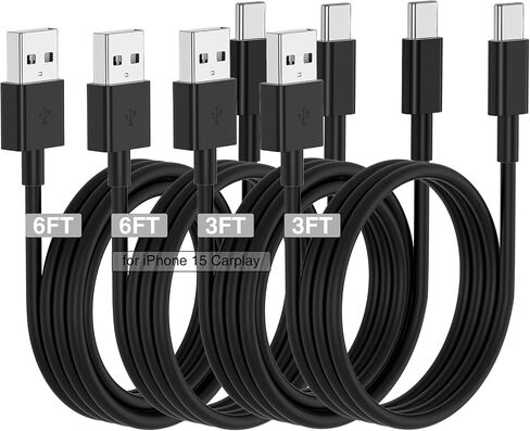 Car Carplay Cable for iPhone 17 16 15 Charger Cord,3/3/6/6FT USB A to USB C Cable for iPhone 17 Pro Max/16 Pro/15 Plus Charger,USB C Car Charger for Apple 17 Air/16 Pro Max/16e/15/iPad Pro in Saudi Arabia
