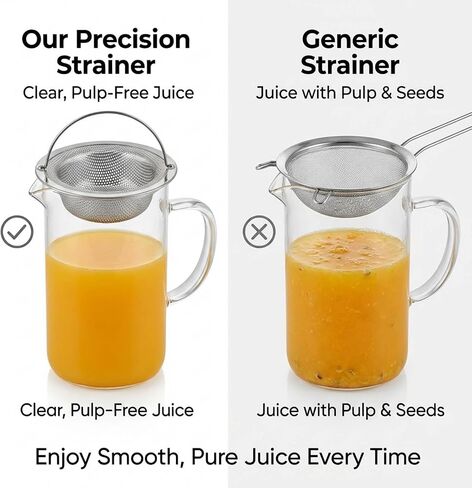 2PCS Juice Strainer, Strainer for Juicing,(4.2 in & 4.3in) 304 Stainless Steel Fine Filter Set,Hands-Free Filtration for Nama J2 and Ninja Cold Press Juicers, Dishwasher Safe Cleaning in Saudi Arabia