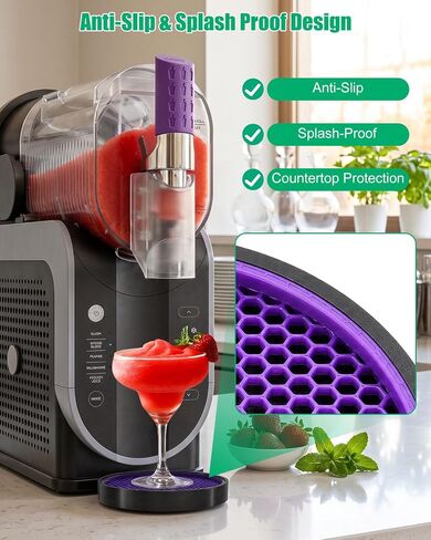 Over-sized Drip Tray Compatible with Ninja Slushie Machine Accessories | Countertop Protector Mat Fit for Ninja SLUSHi FS300 FS301 Accessories, Drip Tray with Handle Cover and Label Clip in Saudi Arabia