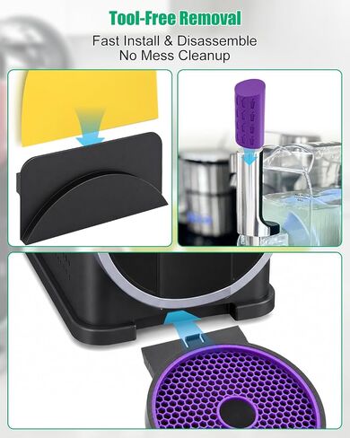 Over-sized Drip Tray Compatible with Ninja Slushie Machine Accessories | Countertop Protector Mat Fit for Ninja SLUSHi FS300 FS301 Accessories, Drip Tray with Handle Cover and Label Clip in Saudi Arabia