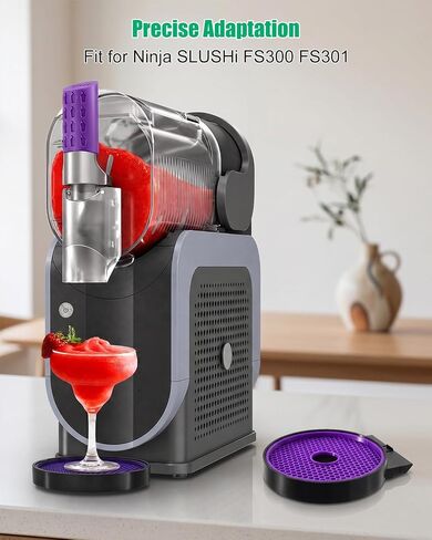 Over-sized Drip Tray Compatible with Ninja Slushie Machine Accessories | Countertop Protector Mat Fit for Ninja SLUSHi FS300 FS301 Accessories, Drip Tray with Handle Cover and Label Clip in Saudi Arabia