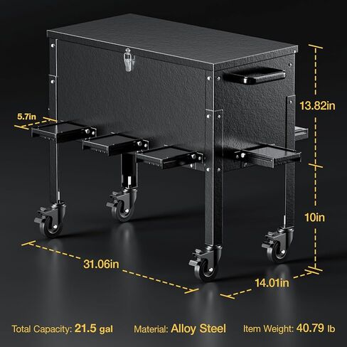 Gravity Deer Feeder, 200LB Large Capacity Heavy Duty Metal Outdoor Deer Feeders with Wheels, 8-Port Deer Corn Feeder with Weatherproof Lid for Hunting & Wildlife Feeding in Saudi Arabia