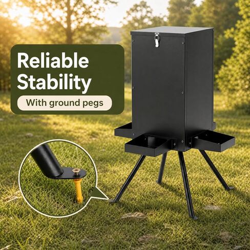 GYMAX 90LBS Deer Feeder, Gravity Deer Feeders with 4 Trays, Heavy Duty in Saudi Arabia