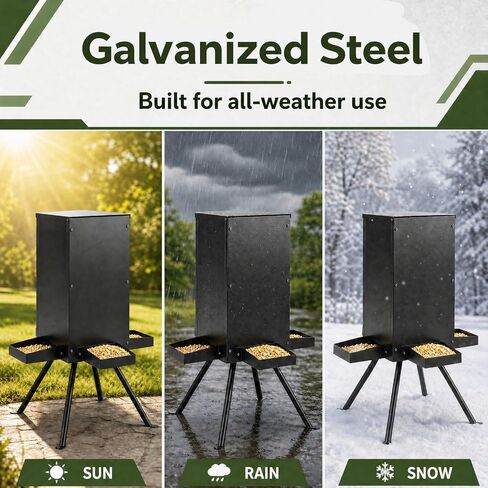 GYMAX 90LBS Deer Feeder, Gravity Deer Feeders with 4 Trays, Heavy Duty in Saudi Arabia