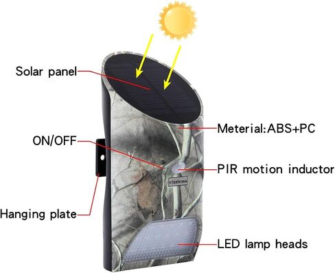 Feeder Hog Light Vizzlema Outdoor Solar Feeder Light for Hunting with Motion Sensor and Green Light for Game Animal Hunting in Kuwait