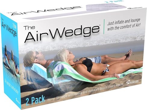GoFloats AirWedge Inflatable Beach Chair - Relax with The Comfort of Air (2-Pack) in Saudi Arabia