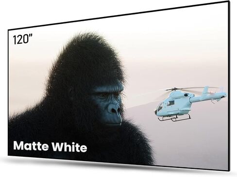AWOL VISION 120" Fixed Frame Matte Gray Projector Screen, 170° Viewing Angle, 16:9 8K/4K Screen with 1 in Slim Aluminum Frame, for UST and Long Throw Projectors (120", Gray) in Saudi Arabia