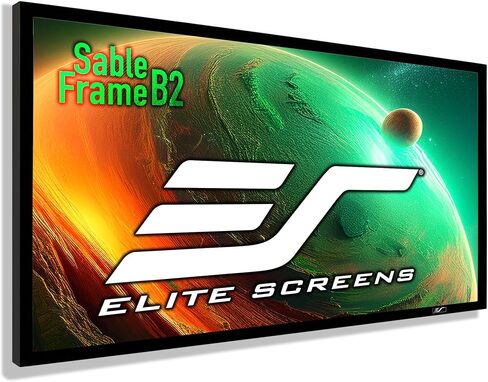 Elite Screens Sable Frame B2 120" Fixed Frame Projector Screen SB120WH2 | 16:9 4K/8K UHD CineWhite UHD-B, 1.3 Gain, ISF Certified, UST/Short/Standard Compatible, Home theater in Kuwait