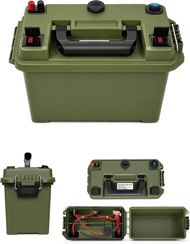 TXL Smart Battery Box for 30Ah/20Ah/18Ah/16Ah/10Ah Lifepo4 Batteries | Dual QC3.0 USB & PD USB-C, 30A Anderson Plug, 30A Circuit Breaker, Waterproof Battery Box for RV, Boat, Trailer, Hunting in Saudi Arabia