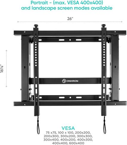 ONKRON Pop Out Video Wall Mount Solution for 40-70-inch Screens up to 100 lbs, TV Menu Board Mount TV Wall Mount Monitor Wall Mount TV Video Wall System Black in Saudi Arabia