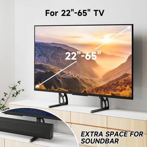 XINLEI Universal Table Top TV Stand for Most 22 to 65 inch LCD LED Plasma Flat Screen TVs, Height Adjustable Leg TV Replacement Stand, Max VESA 800x500mm, Support up to 120lbs ML1760E in Saudi Arabia