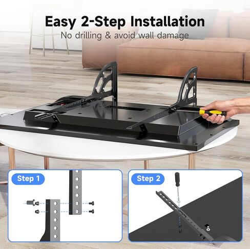XINLEI Universal Table Top TV Stand for Most 22 to 65 inch LCD LED Plasma Flat Screen TVs, Height Adjustable Leg TV Replacement Stand, Max VESA 800x500mm, Support up to 120lbs ML1760E in Saudi Arabia