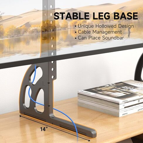 XINLEI Universal Table Top TV Stand for Most 22 to 65 inch LCD LED Plasma Flat Screen TVs, Height Adjustable Leg TV Replacement Stand, Max VESA 800x500mm, Support up to 120lbs ML1760E in Saudi Arabia