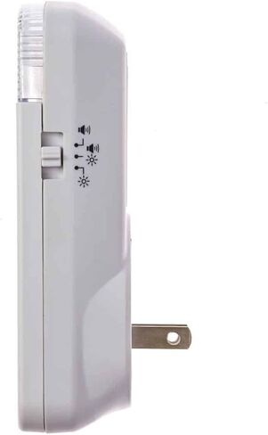 LRA-DCRXS-L Plug-in Wireless Doorbell Chime Receiver | 1000’ Range, Flashing Strobe & Volume Control, Add-on Receiver for LRA Series Long Range Transmitters & Doorbell Kits in Saudi Arabia
