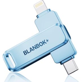 MFi Certified 256GB iPhone Photo Stick, High-Speed USB Flash Drive Memory Storage for Video Backup, Compatible for iPhone/iPad/Android/PC (Silver) in Saudi Arabia