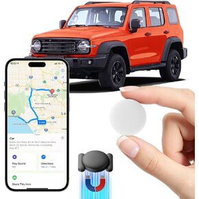 GPS Tracker for Vehicles,1 Year Battery Life,2 PCS GPS Tracker, Hidden Magnetic Case, Tracker Device for Vehicles, GPS Tracker,Ultra-Slim,No Monthly Fee Car Tracker Work with Find My (iOS Only) in Kuwait