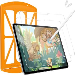 apiker 2 Pack Screen Protector for iPad Air 11 inch M4/M3/M2 | 9H Tempered Glass with Easy Installation Box, Bubble Free, Anti-Fingerprint, Scratch Resistant, Apple Pencil Support in Saudi Arabia