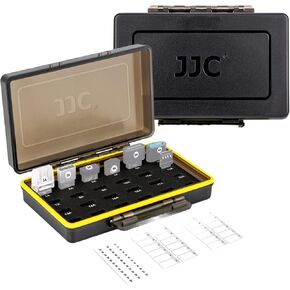 JJC Flash Drive & Memory Card Case for 26 USB A/C,9 SD & 18 Micro SD Cards | Large Capacity, Water-Resistant & Shockproof, ABS Shell, Molded Sponge Slots, Includes Number Sticker, Travel-friendly in Kuwait