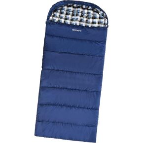 REDCAMP Flannel Sleeping Bag for Adults, Comfortable Cotton Envelope Sleeping Bags for Camping, Backpacking, Hiking, with Detachable Hood&Compression Sack, Blue/Red/Grey/Black in Kuwait