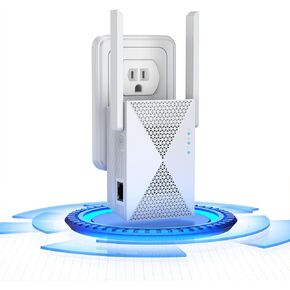WiFi Extender Signal Booster, Long Range Wireless Repeater Amplifier for Home & Outdoor, Covers Up to 13888 Sq.Ft., Internet Booster with Ethernet Port, Banish WiFi Dead Zones in Saudi Arabia