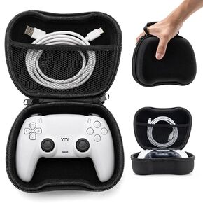 Universal Controller Travel Case, Hard EVA, Mesh Pocket, Fits Xbox PS5 PS4 | Shockproof Semi-Hard Shell, Soft Microfiber Lining, Double Zipper, Compact & Portable, Sturdy Protective Design in Kuwait