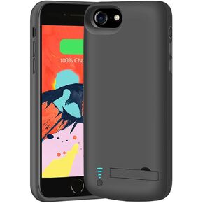 Battery Case for iPhone SE 2020/8 / 7 / 6S / 6, 5000mAh Rechargeable Extended Battery Charging Charger Case, Adds 2X Extra Juice (4.7 Inches) Black in Kuwait