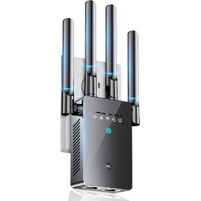 2026 New WiFi Extender Signal Booster, 14770 Sq.Ft WiFi Booster Extender for Home, Easy Setup Internet Extender WiFi Booster W/Ethernet Port, WiFi Repeater Compatible with 99% Routers, 5 Modes in Saudi Arabia