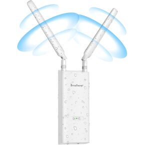 BrosTrend AX3000 Outdoor WiFi Extender Long Range, WiFi 6, Gigabit PoE WPA3 | Dual Band High Gain Antenna, IP65 Weatherproof WiFi Booster Compatible Starlink, Yard, Farm, RV etc. ESD Lightning Protection in Saudi Arabia
