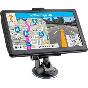 GPS Navigator للسيارة - نظام ملاحة GPS للسيارة مقاس 7 بوصات مع 2026 خريطة، تحديثات مجانية مدى الحياة، توجيه صوتي وكاميرا السرعة/تنبيهات الضوء الأحمر، توجيه مخصص للشاحنات لـ 7 سائقين تجاريين للمركبات in Kuwait