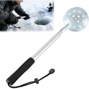 Retractable Ice Fishing Scoop Skimmer, Metal Telescopic Icebreaker Scooper, Long Length Adjustable Large Spoon with Extendable Handle, Portable Ice Fish Gear Equipment in Saudi Arabia