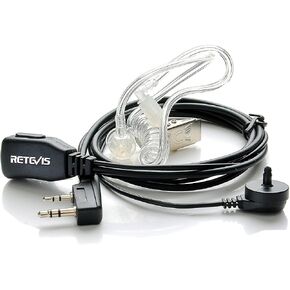 Retevis Walkie Talkie Earpiece with Mic, for RT22/RT21/RT68/H777/RT86 | Comfortable Acoustic Tube, Compatible with Pxton, Baofeng BF-888S, Kenwood walkie talkies, Surveillance Headset(1 Pack) in Saudi Arabia